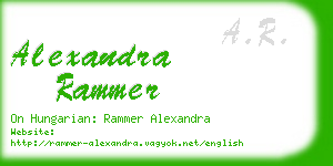 alexandra rammer business card